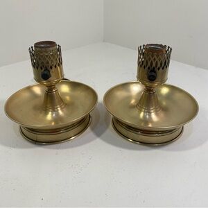 Vintage Brass Electric Hurricane Lamp Bases
